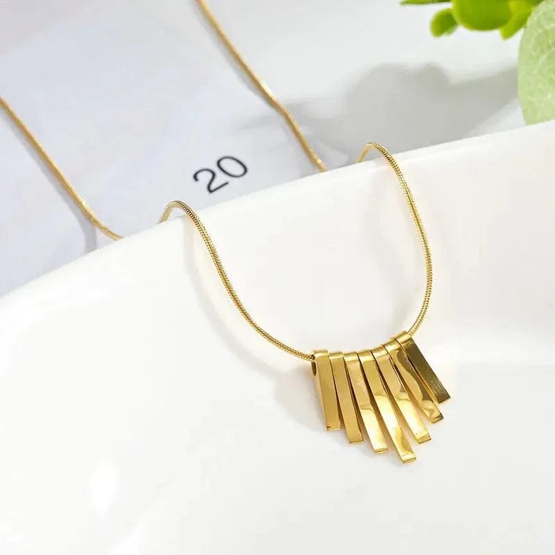Geometric pendant necklace stainless Steel