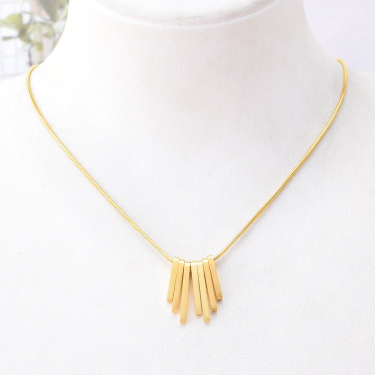 Geometric pendant necklace stainless Steel