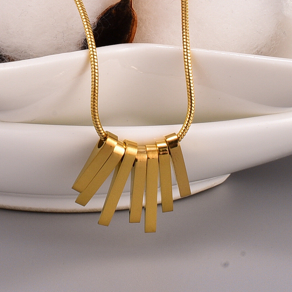 Geometric pendant necklace stainless Steel